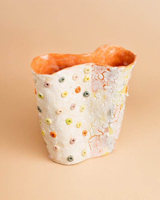 Florero Doble Con Froot Loops Y Craqueleado, 2025