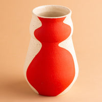 Small Red Curvy Vase