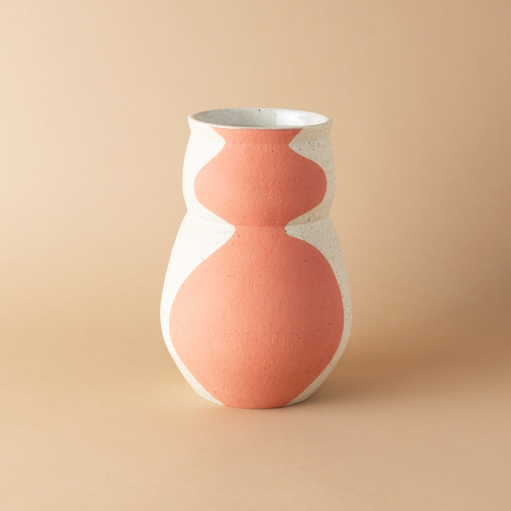 Small Coral Curvy Vase